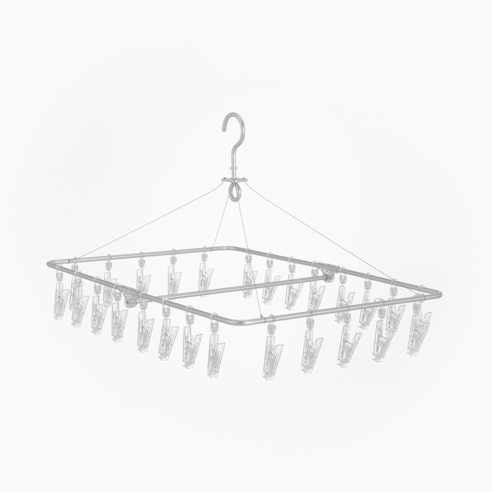 ALUMINIUM SQUARE HANGER WITH PEGS