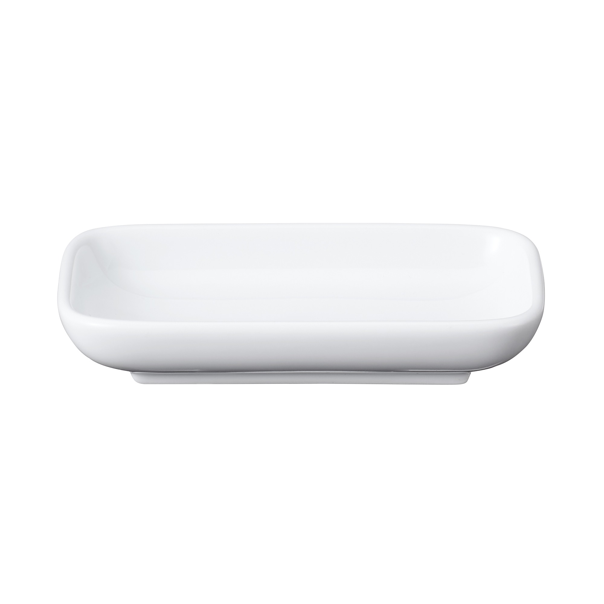 WHITE PORCELAIN LONG SQUARE DISH SMALL