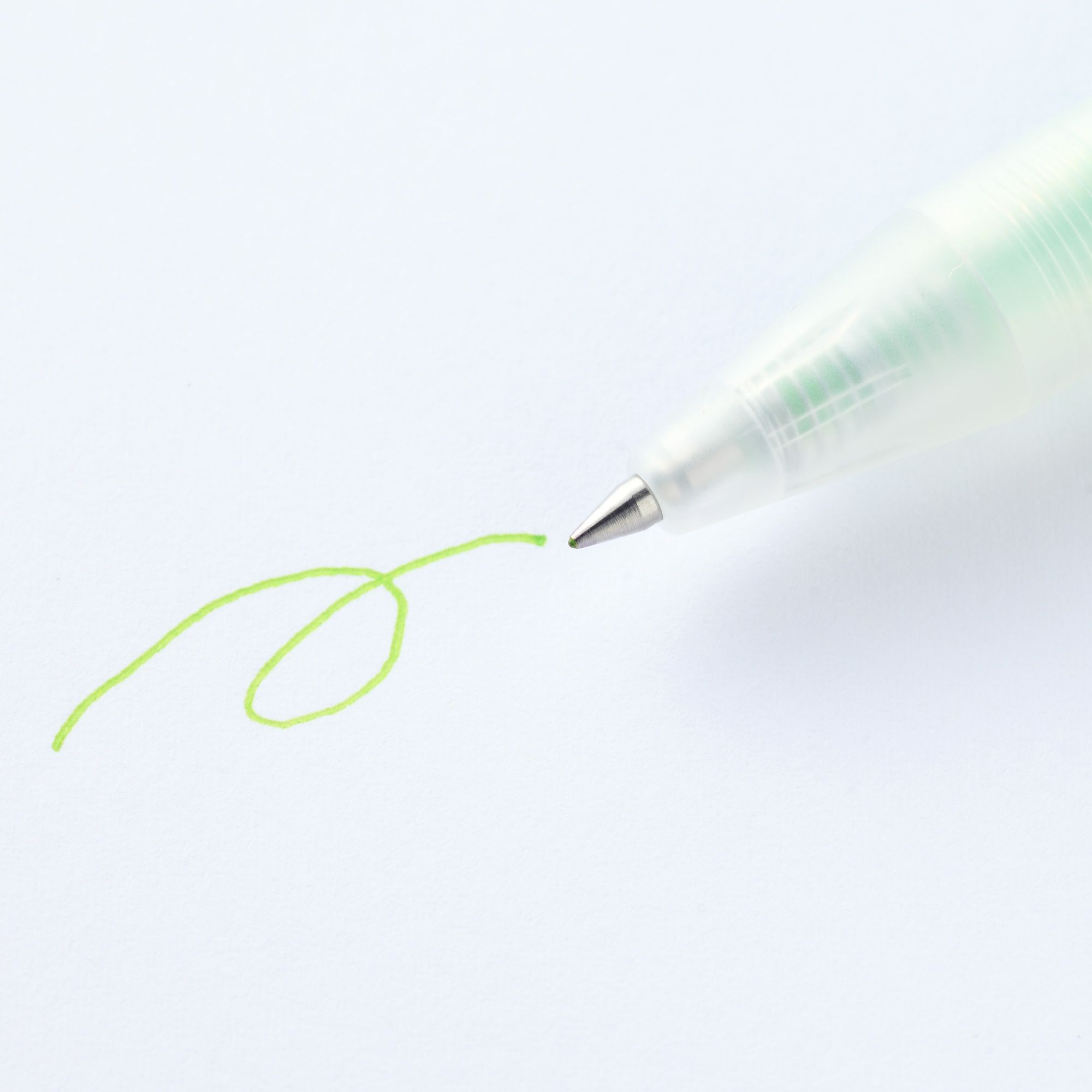 SMOOTH GEL INK BALLPOINT PEN KNOCK TYPE 0.5 YELLOWISH GREEN