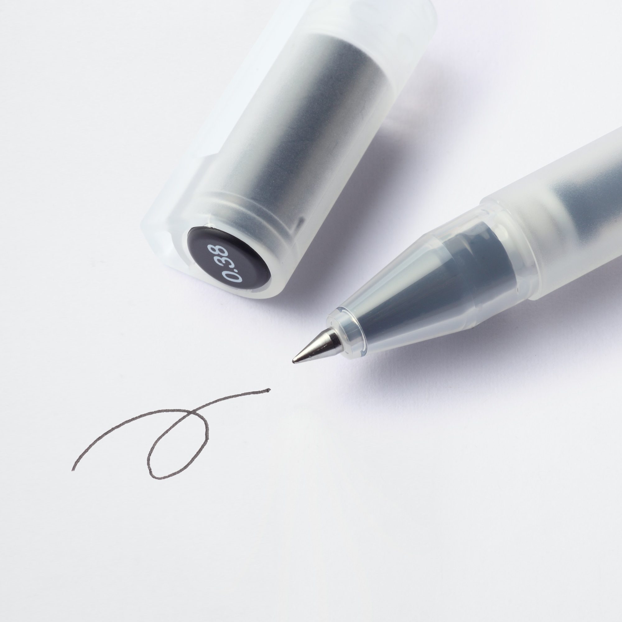 GEL INK BALLPOINT PEN CAP TYPE 0.38 BLACK