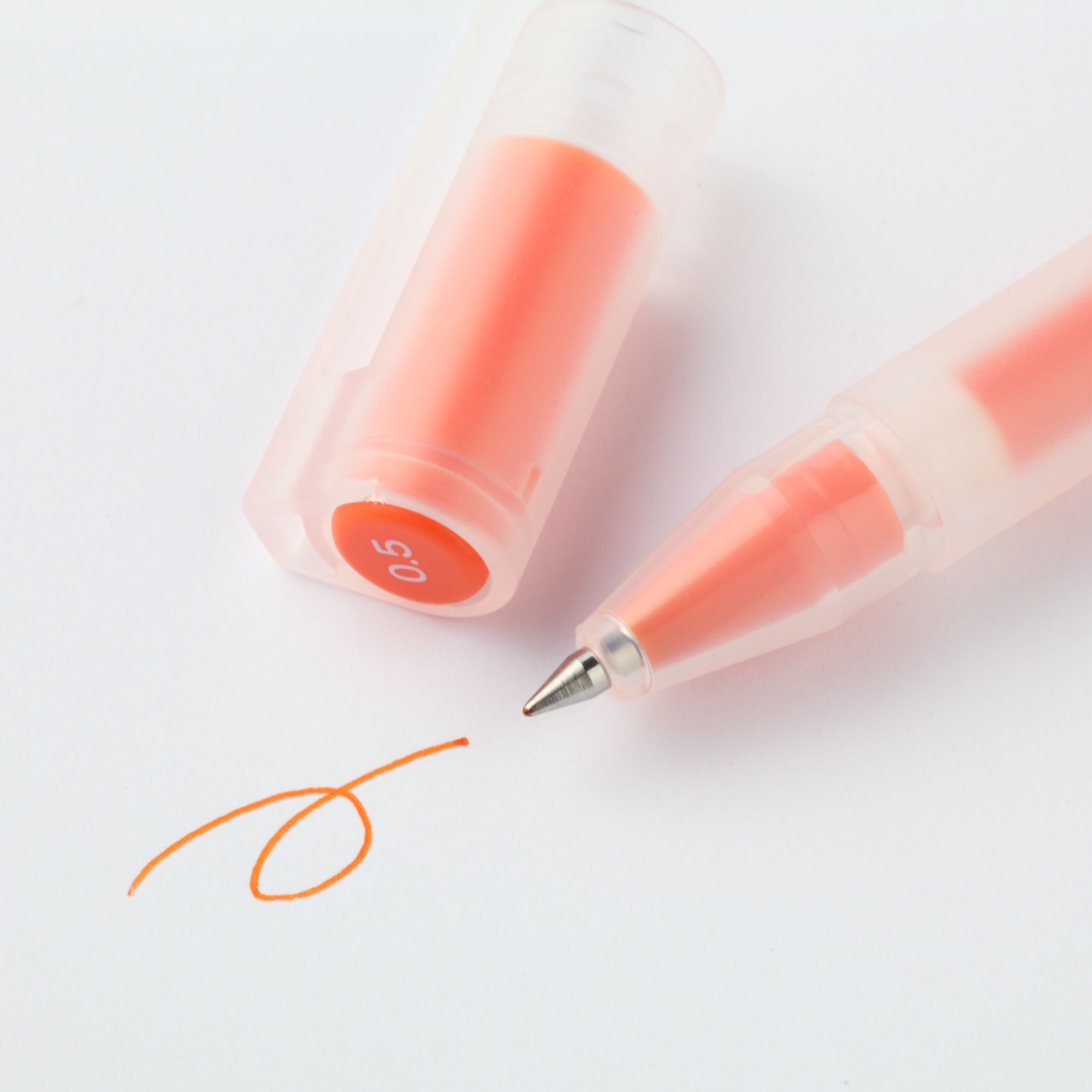 GEL INK BALLPOINT PEN CAP TYPE 0.5 ORANGE