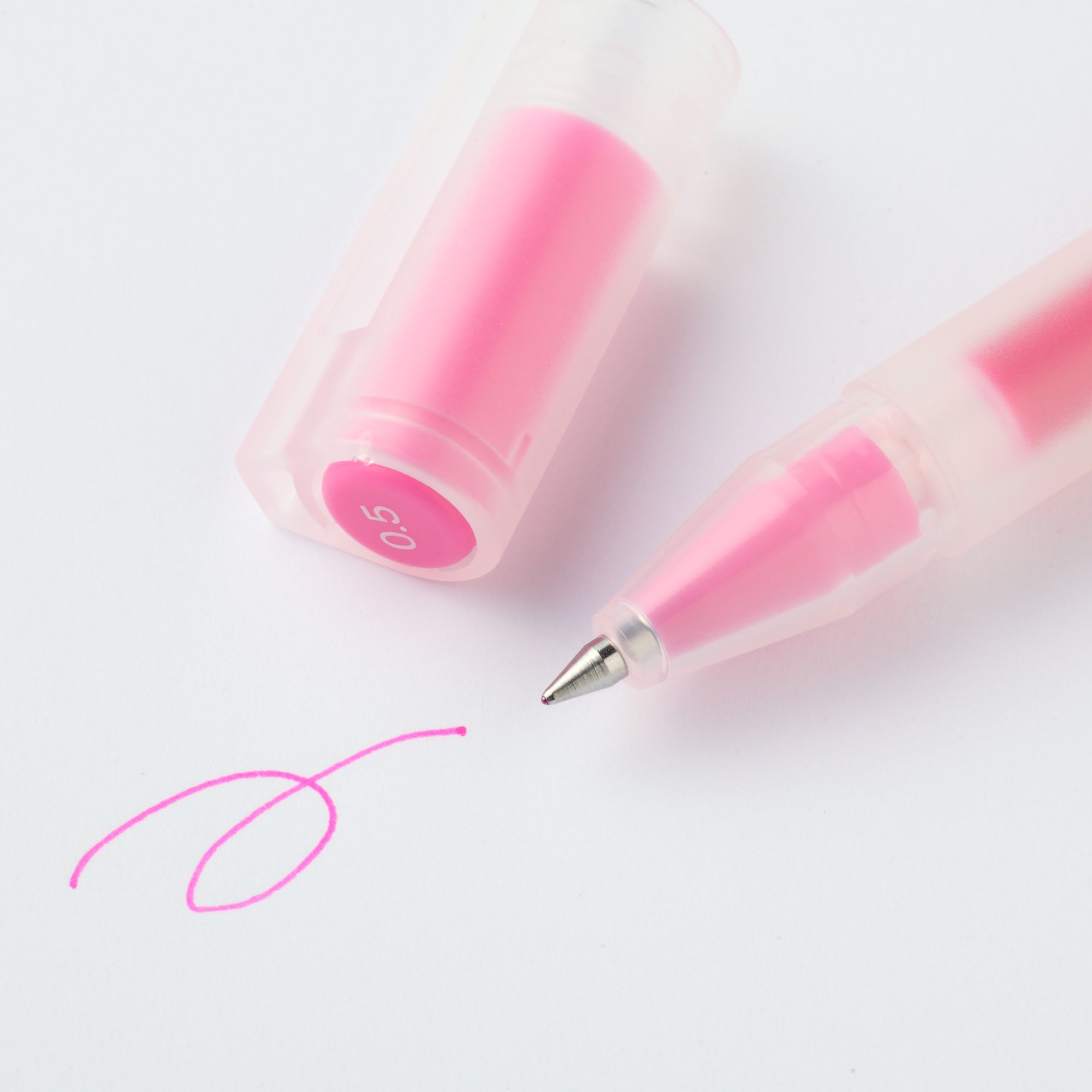 GEL INK BALLPOINT PEN CAP TYPE 0.5 PINK