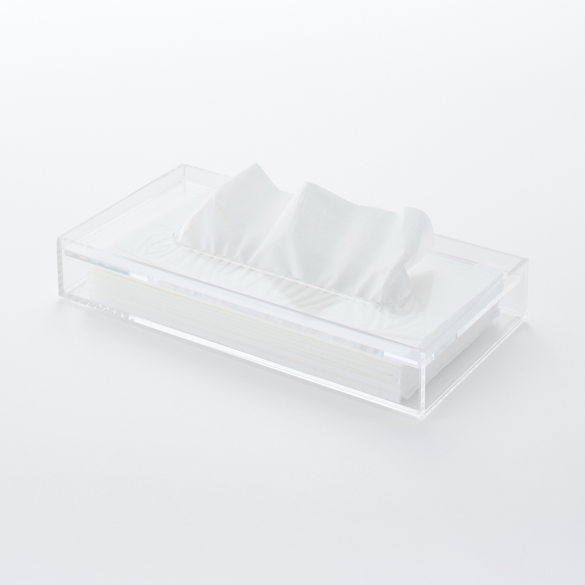 MUJI | STACKABLE ACRYLIC BOX / COVER FOR TISSUES