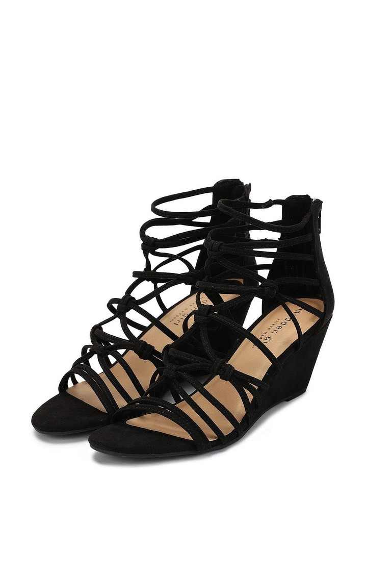 Edan Black Wedges