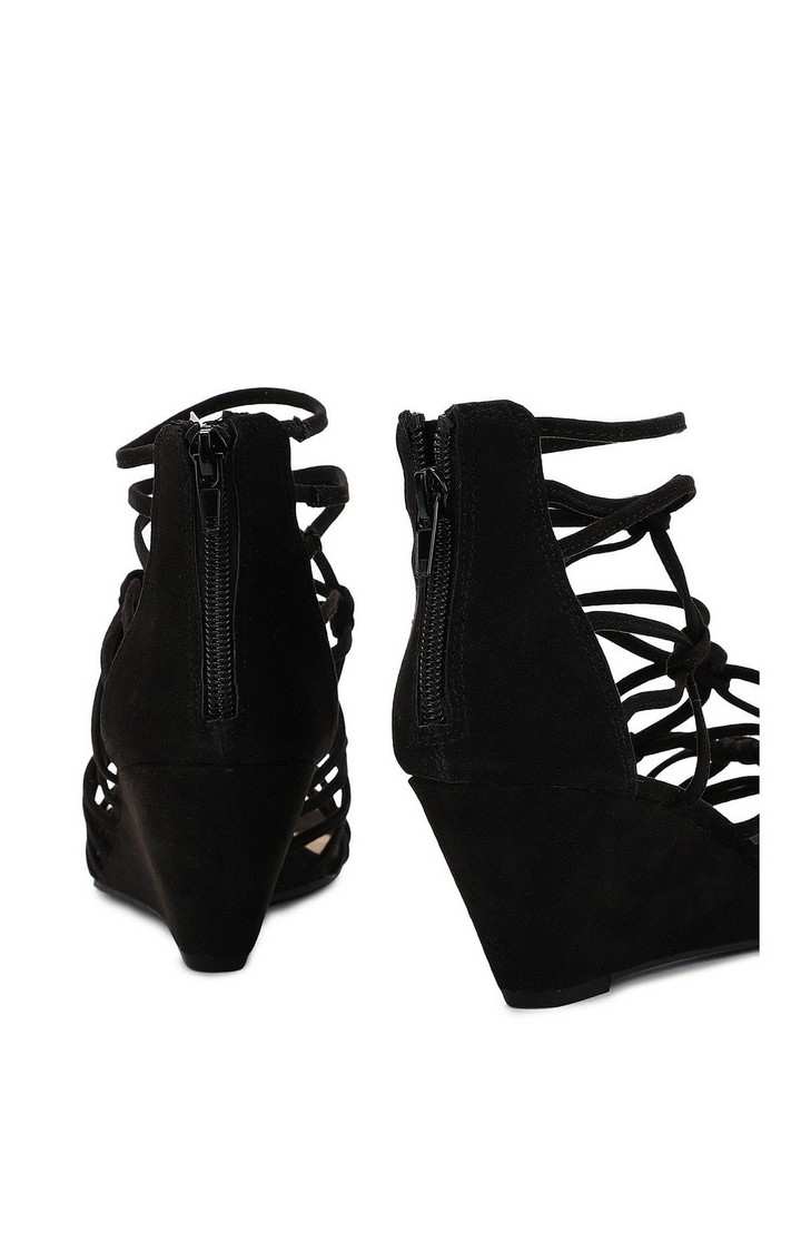 Edan Black Wedges
