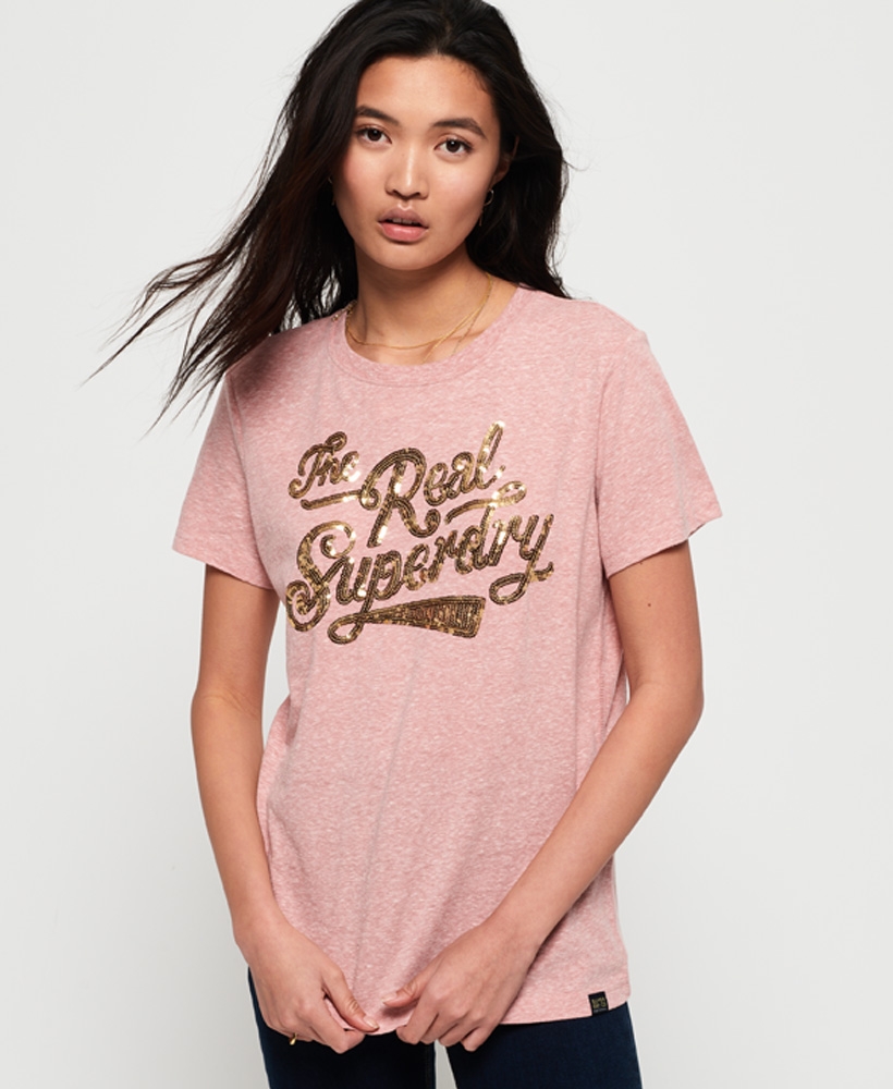 Superdry | THE REAL GLITTER SEQUIN ENTRY TEE 1
