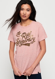 Superdry | THE REAL GLITTER SEQUIN ENTRY TEE 0