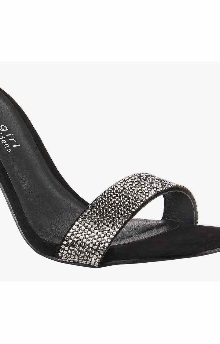 Babes Black Heel Sandals