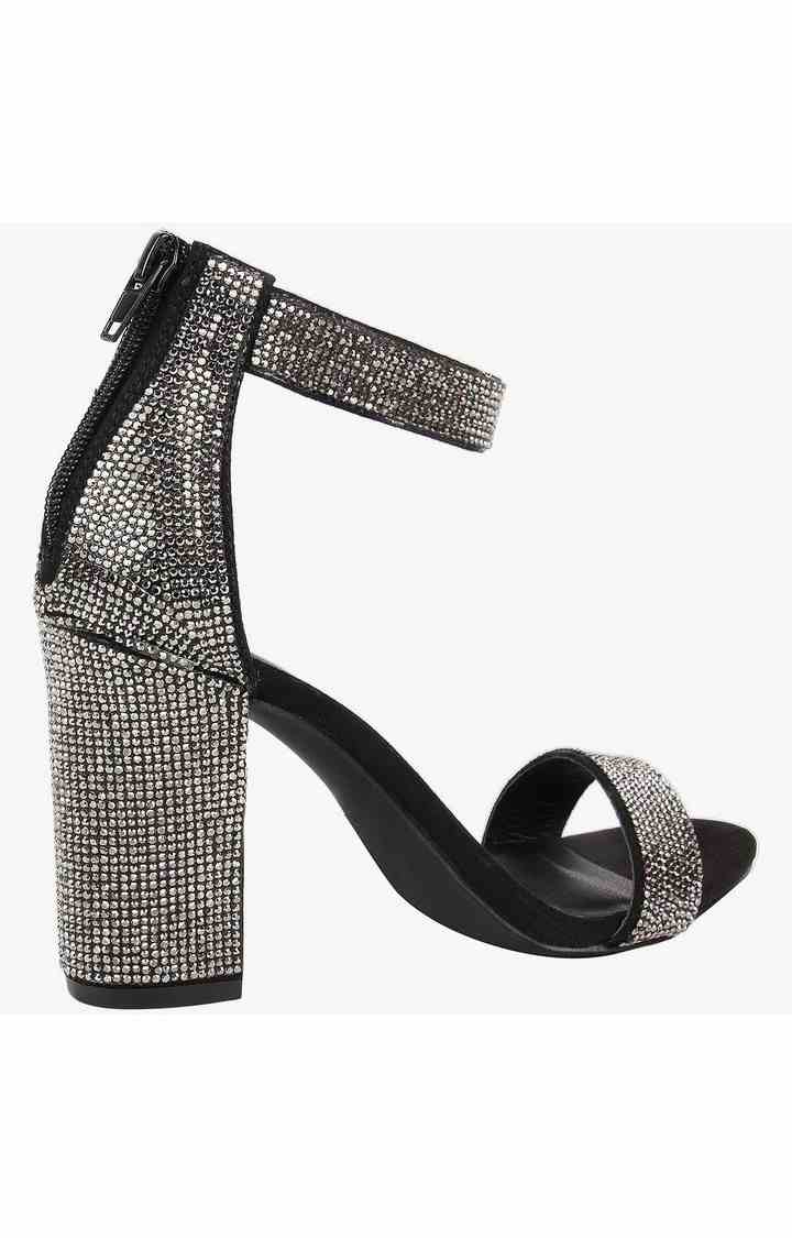 Babes Black Heel Sandals