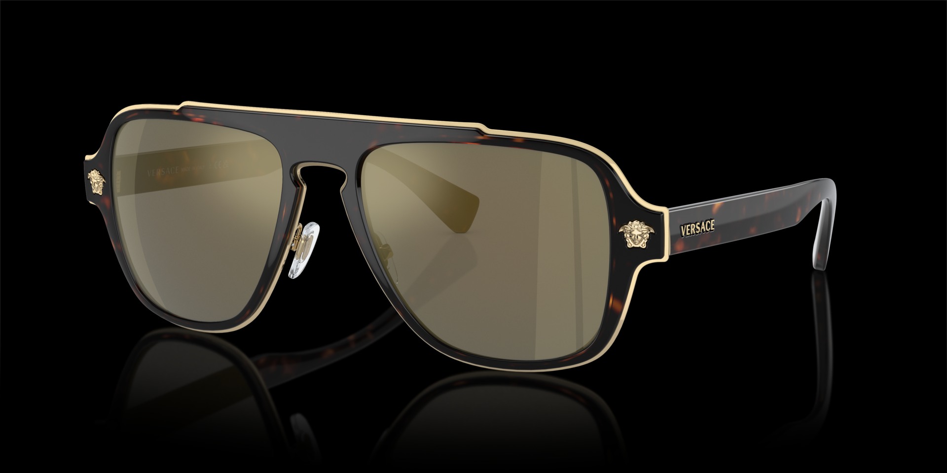 Versace Havana Metal Man Sunglass