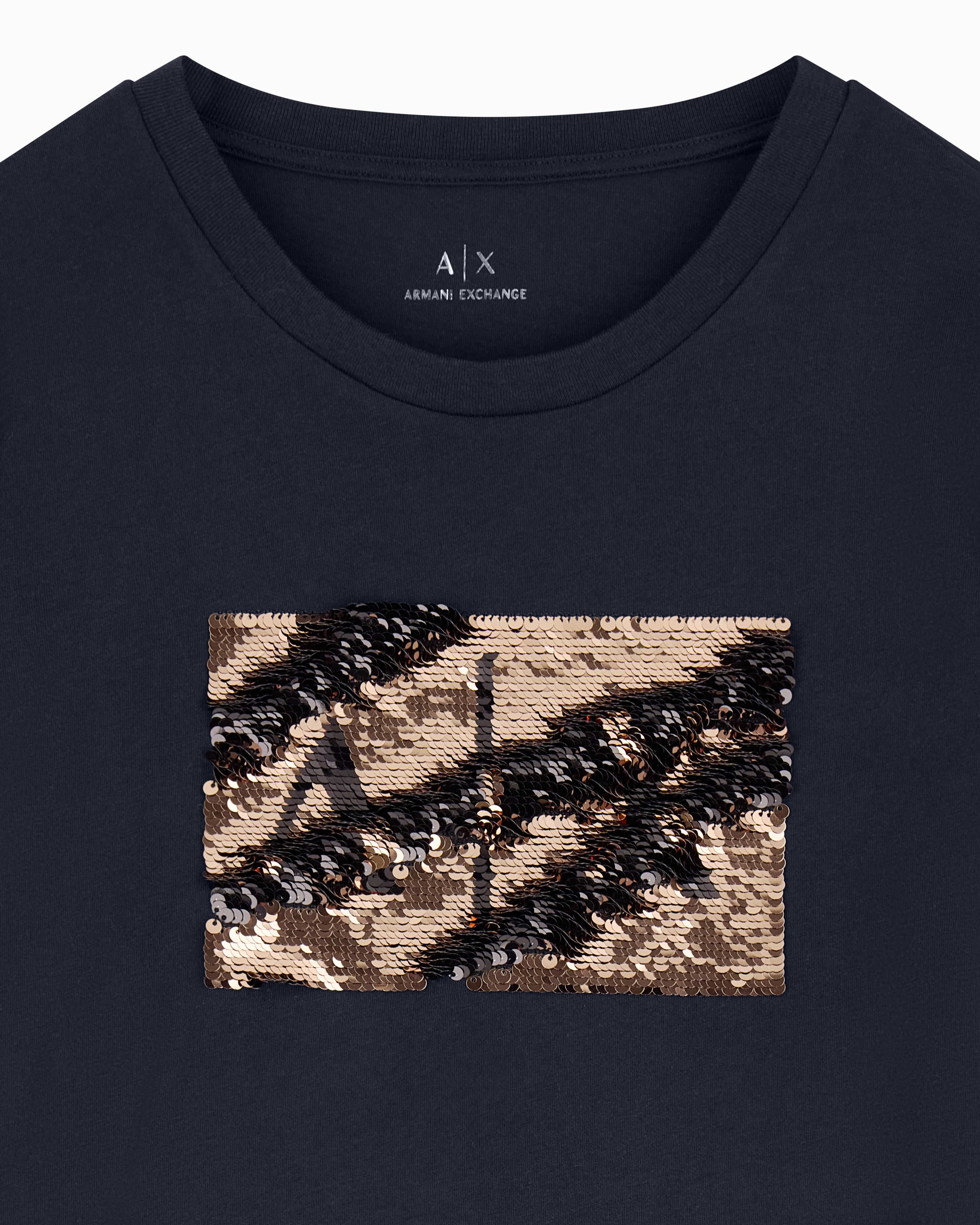 Women Black Cotton  T-Shirt