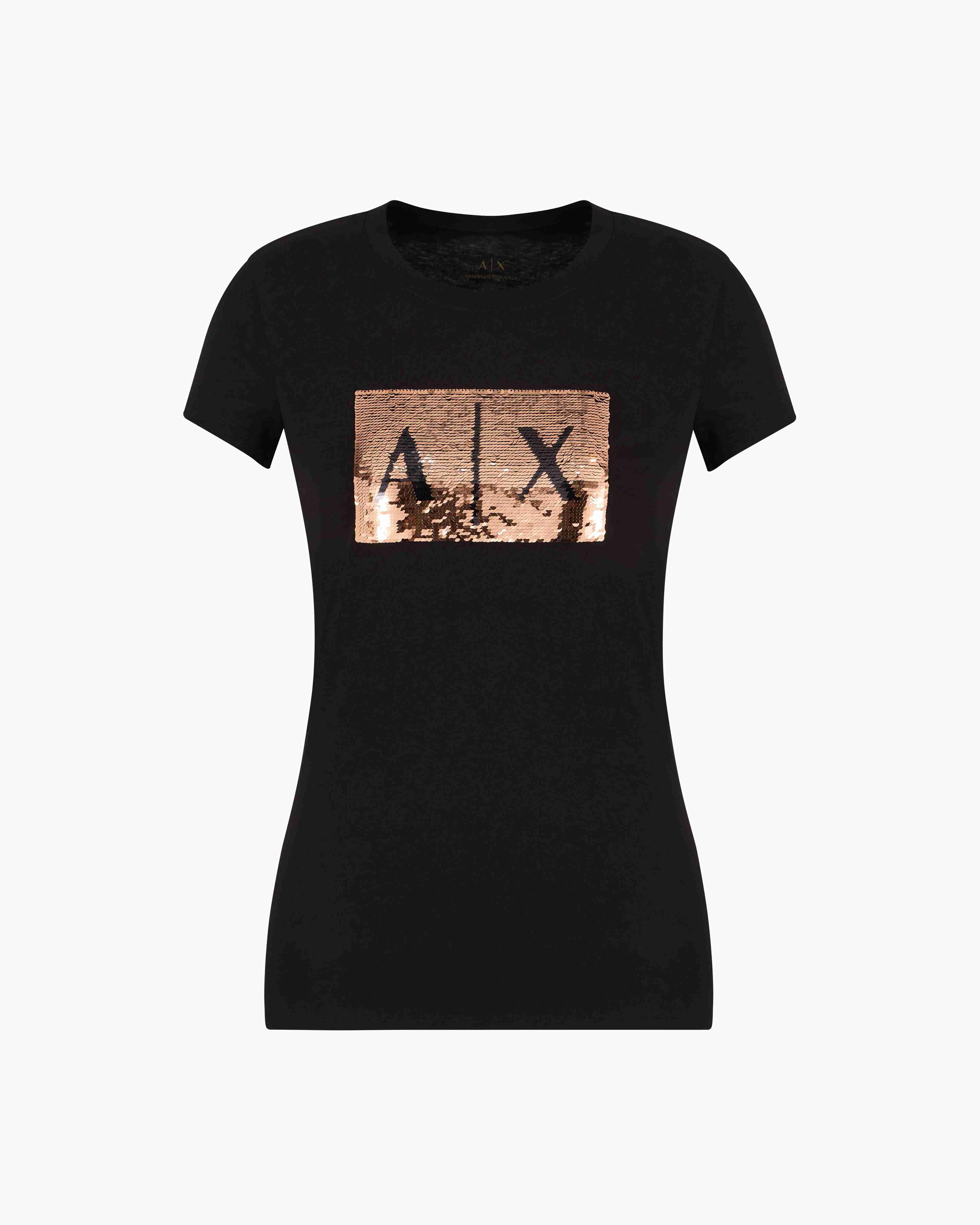 Women Black Cotton  T-Shirt