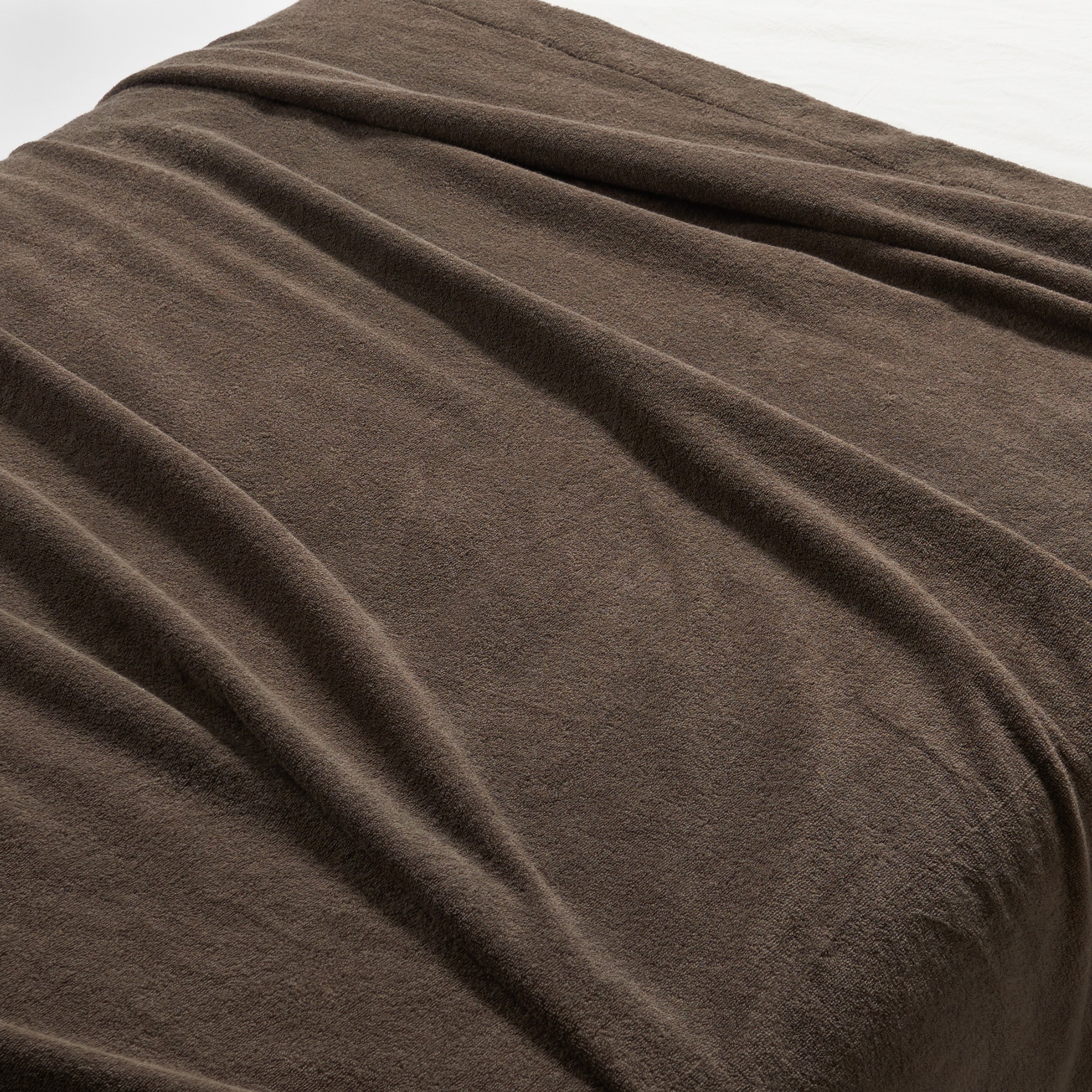 COTTON PILE BLANKET S BROWN