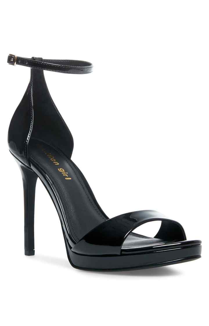 Flashyy Black Heel Sandals