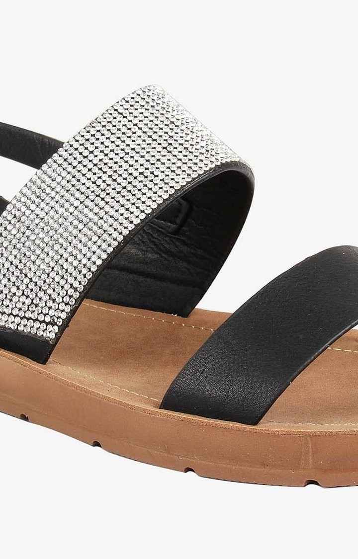 Poppy Black Flats