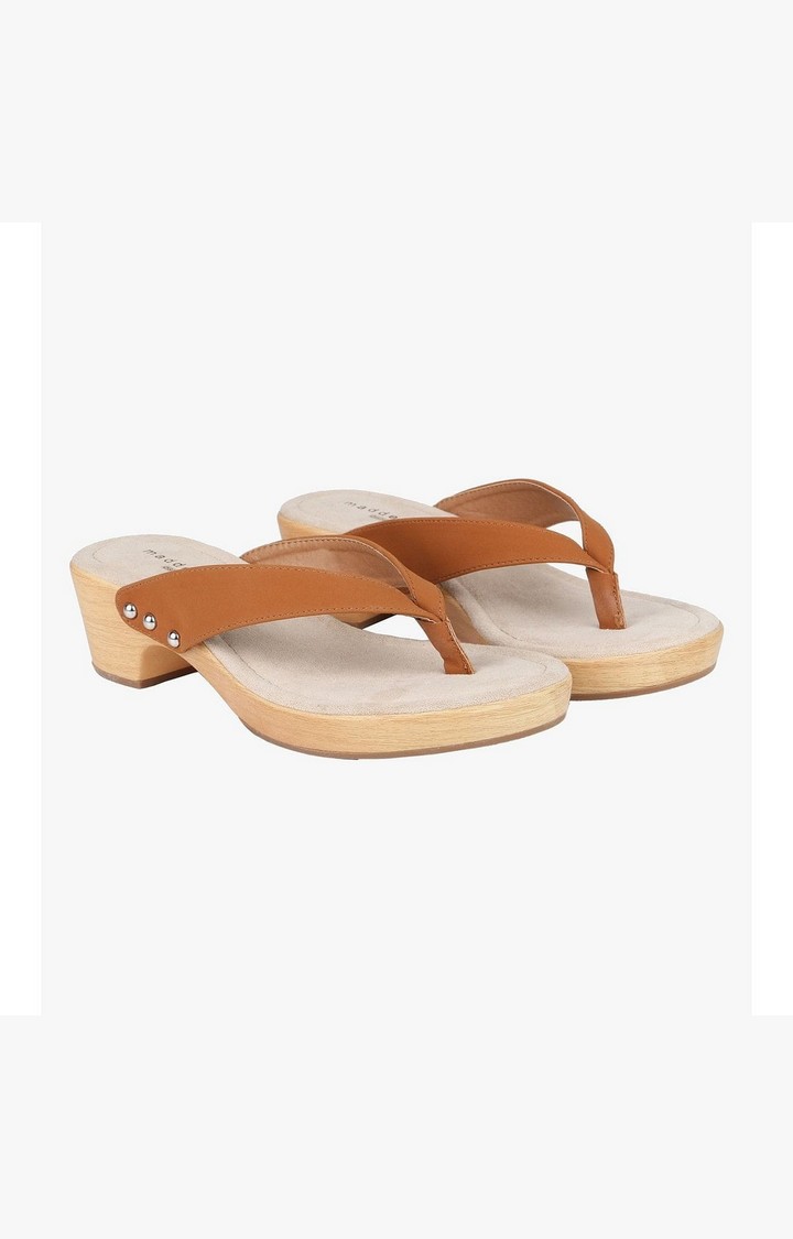 Saassy Brown Heel Sandals