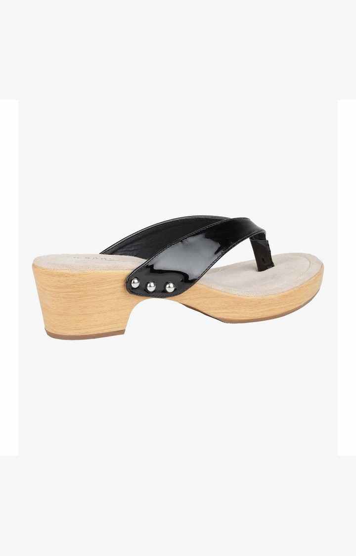 Saassy Black Heel Sandals