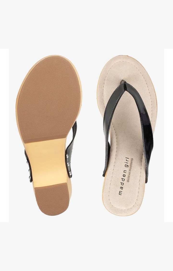 Saassy Black Heel Sandals