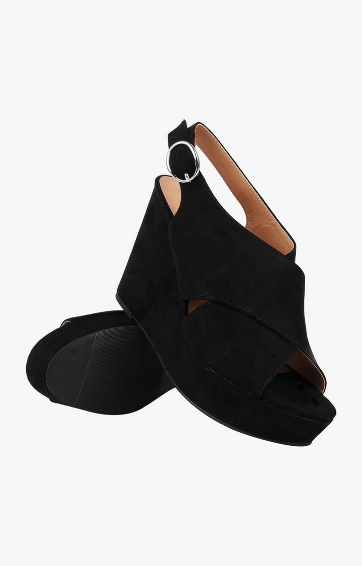 Greysen Black Wedges