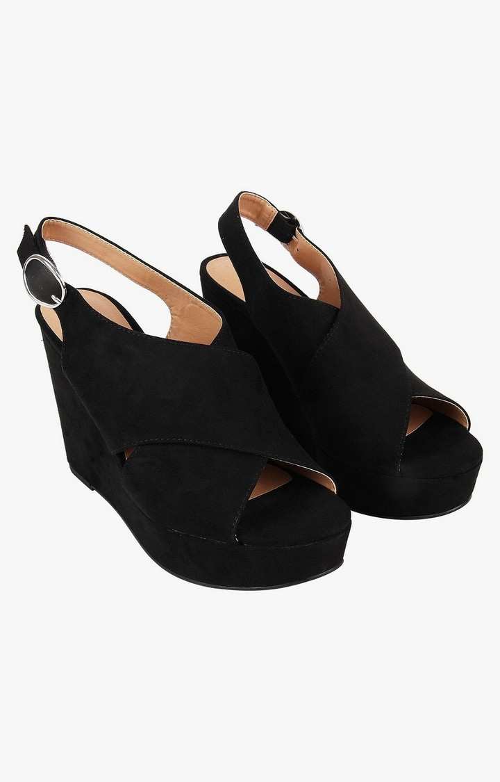Greysen Black Wedges