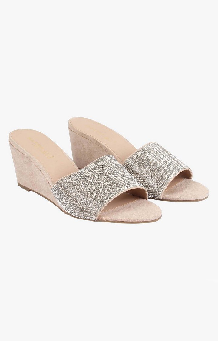 Kara Beige Heel Sandals