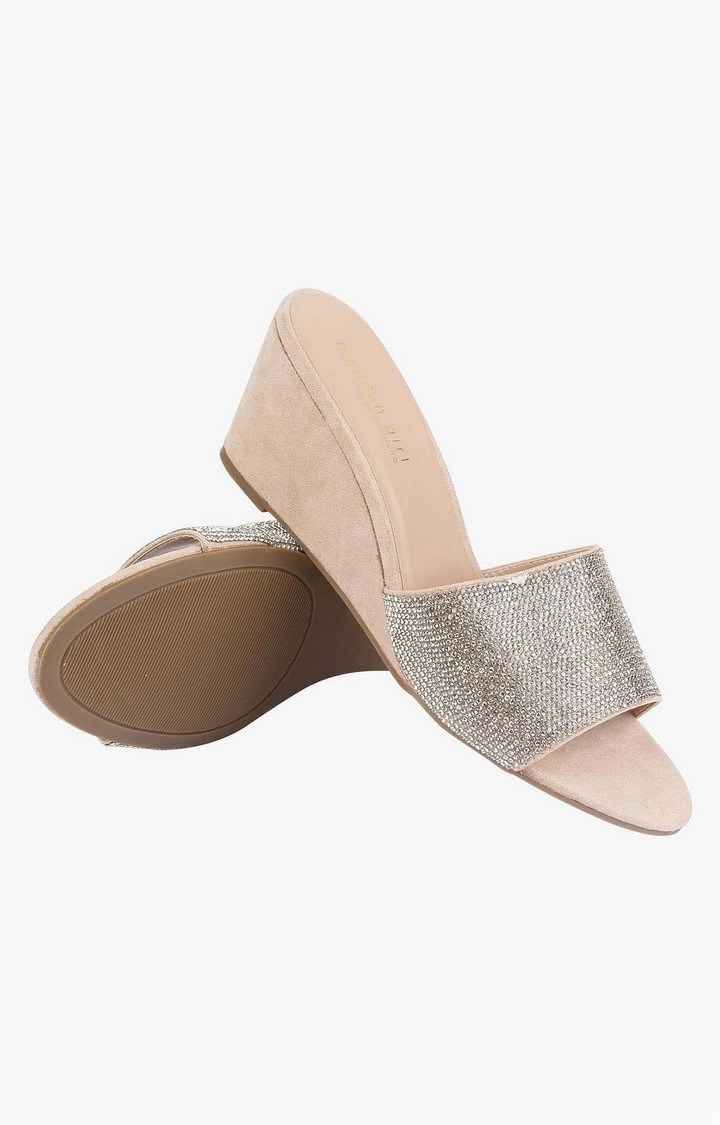 Kara Beige Heel Sandals
