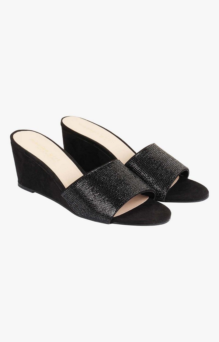 Kara Black Heel Sandals
