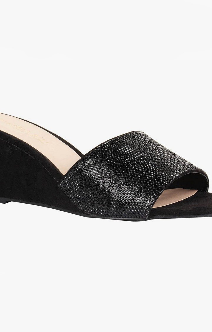 Kara Black Heel Sandals