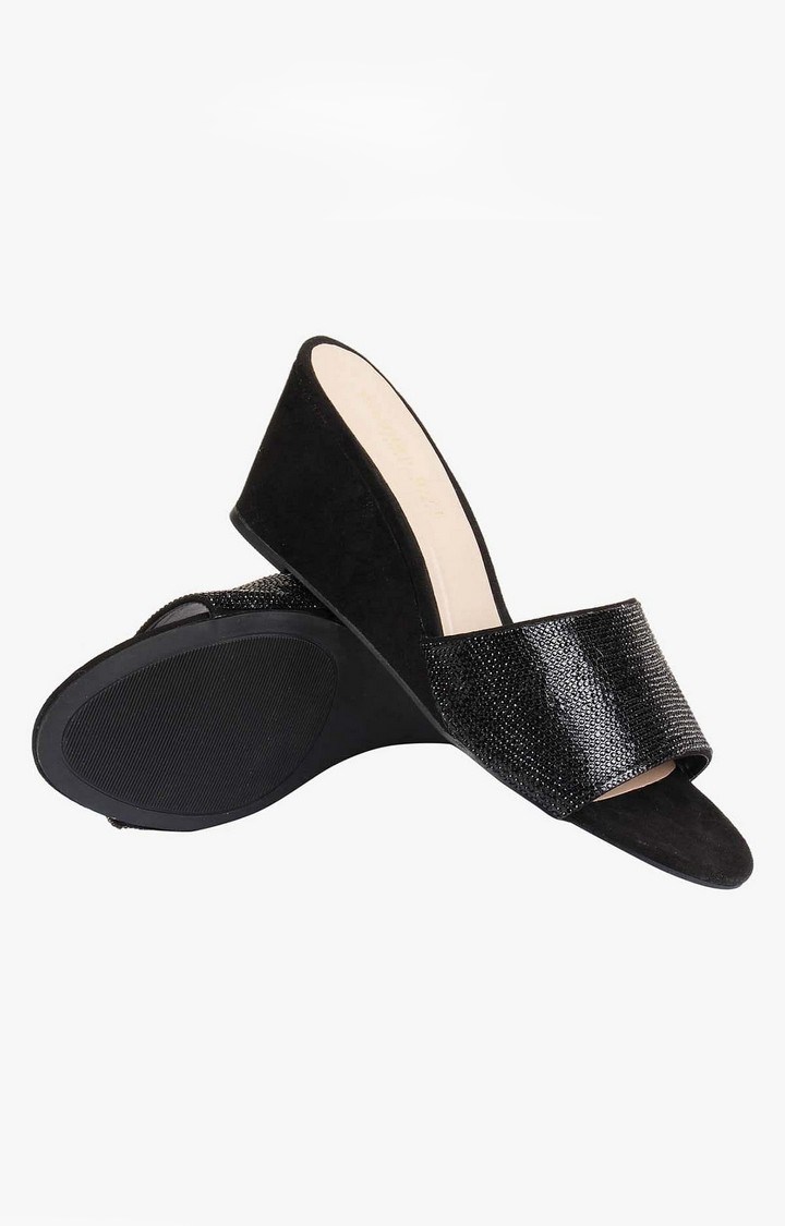 Kara Black Heel Sandals