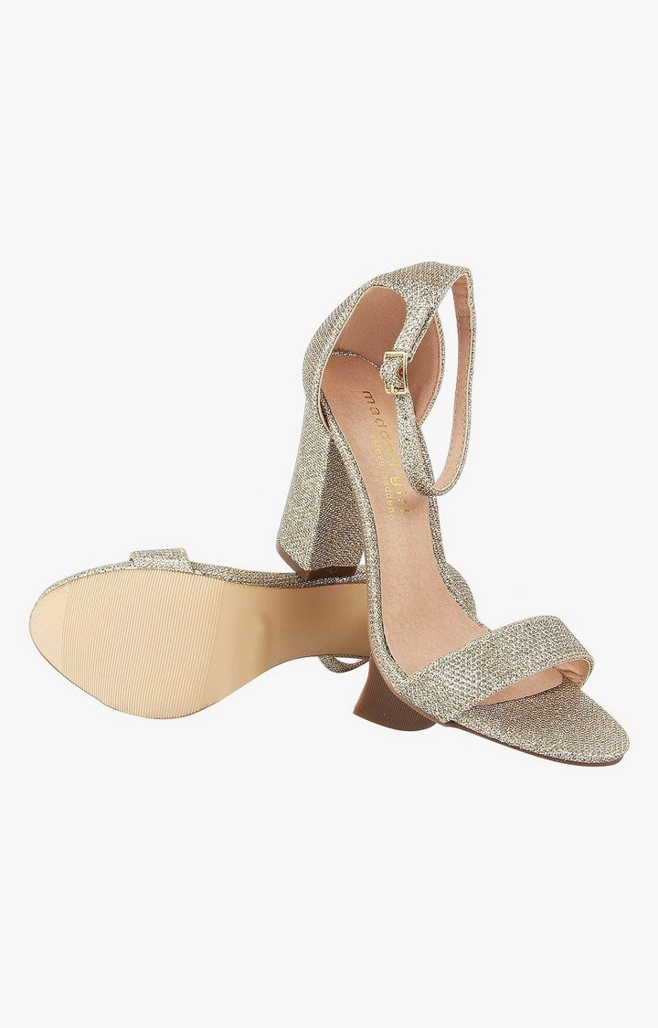 Beellaaa Gold Heel Sandals