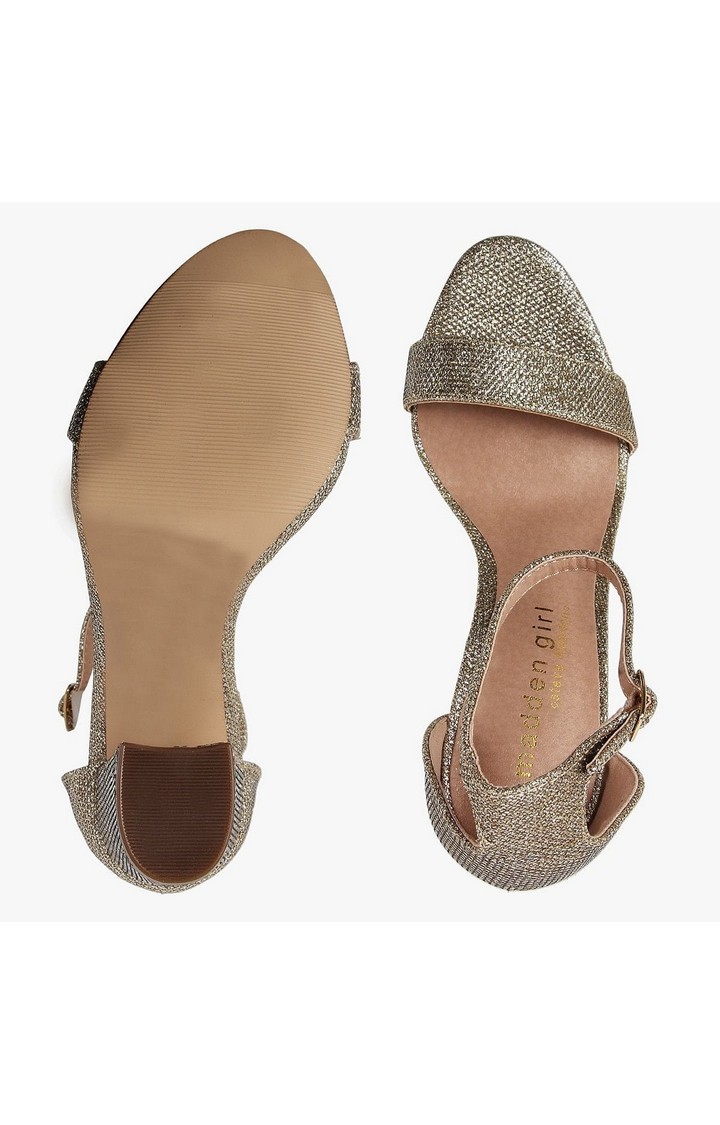 Beellaaa Gold Heel Sandals
