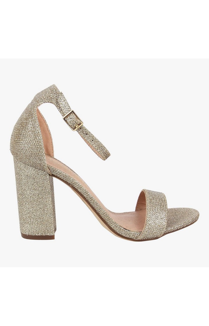Beellaaa Gold Heel Sandals