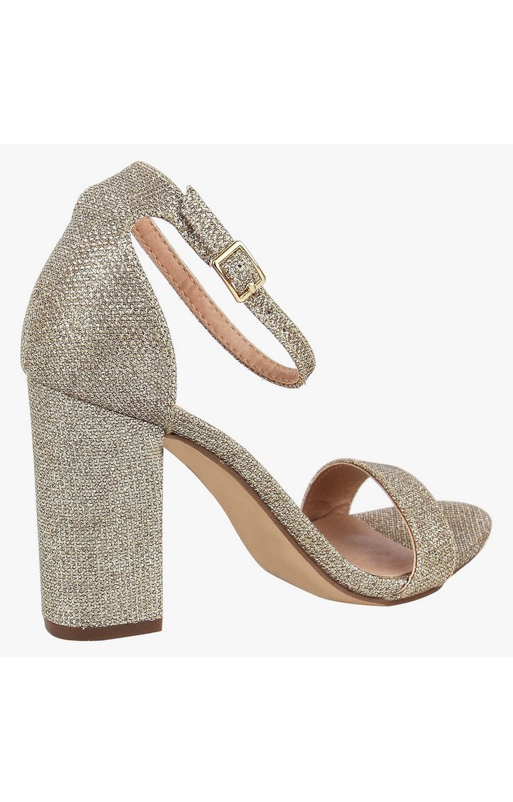 Beellaaa Gold Heel Sandals