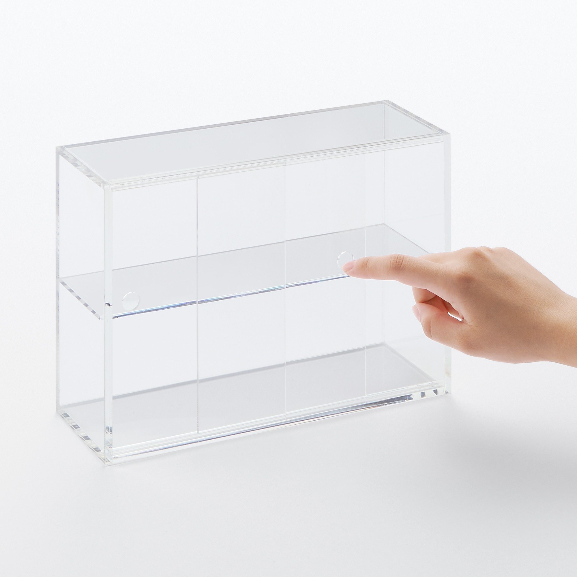 ACRYLIC DISPLAY CASE WITH SLIDING DOORS / S