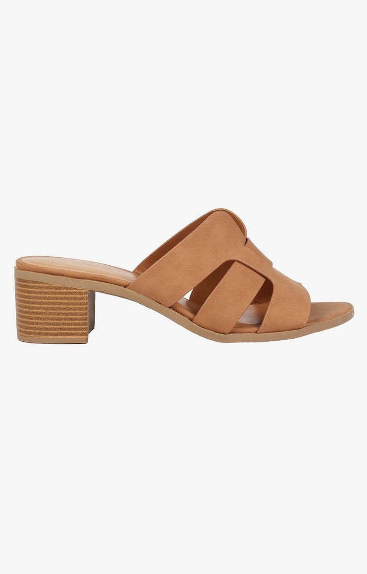 Damita Brown Heel Sandals
