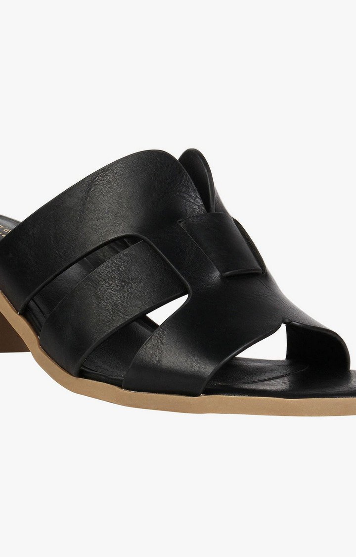 Damita Black Heel Sandals
