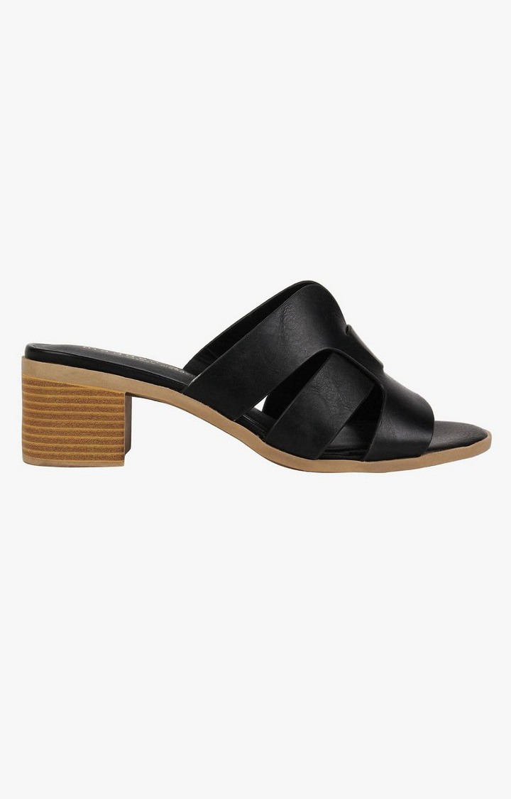 Damita Black Heel Sandals