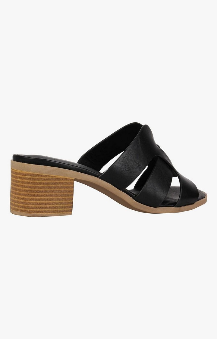 Damita Black Heel Sandals