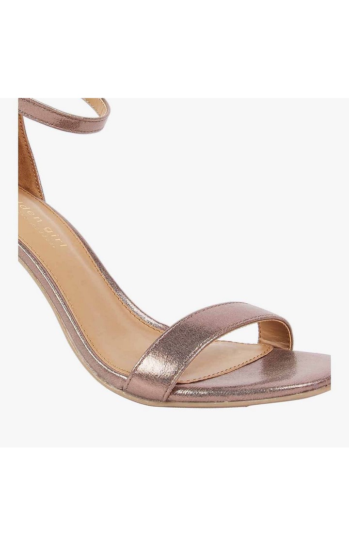 Amandaa Metallic Heel Sandals