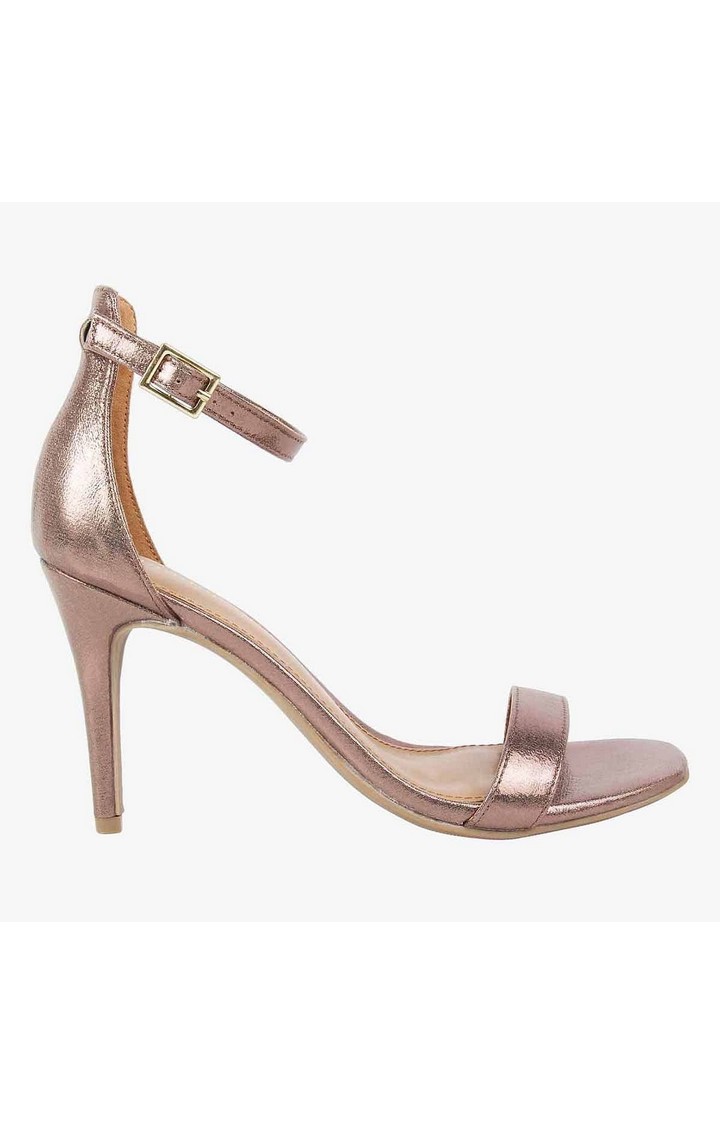 Amandaa Metallic Heel Sandals