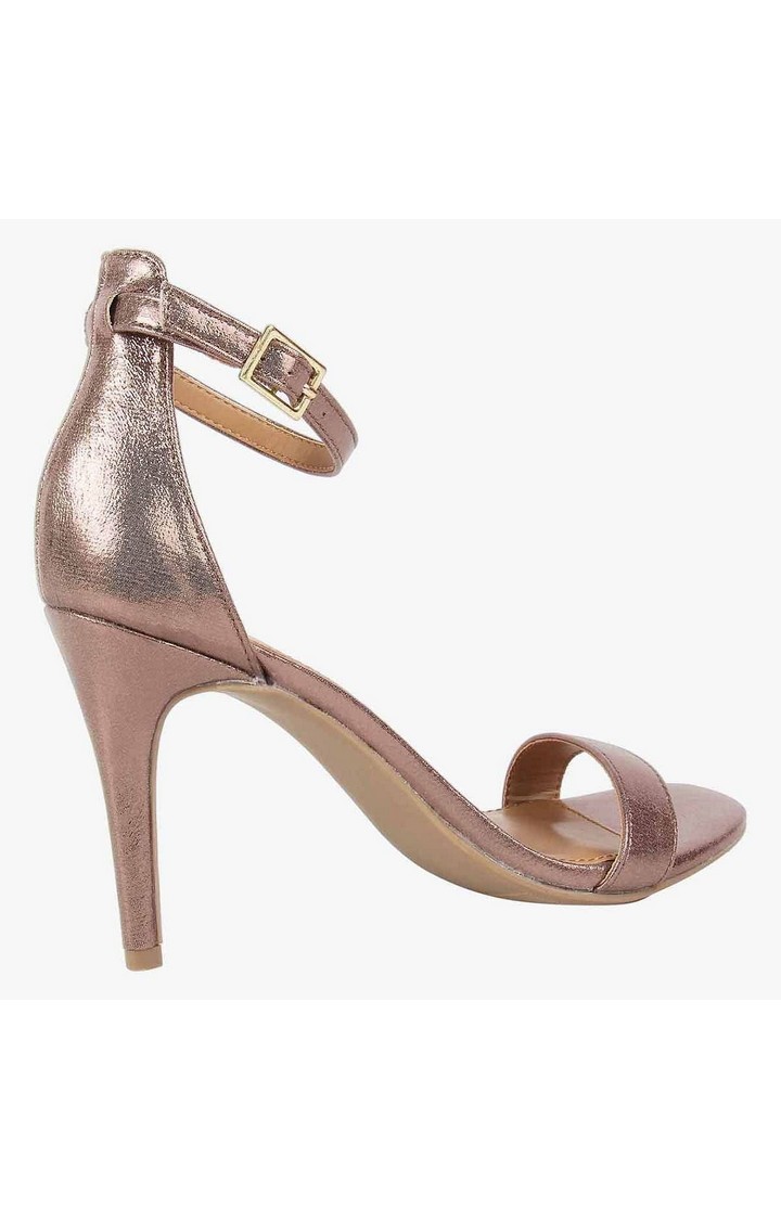 Amandaa Metallic Heel Sandals
