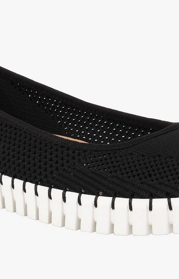 Nc-Sista Black Closed Flats & Ballerinas