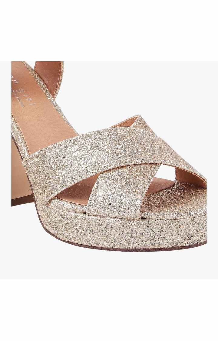 Cherre Gold Heel Sandals