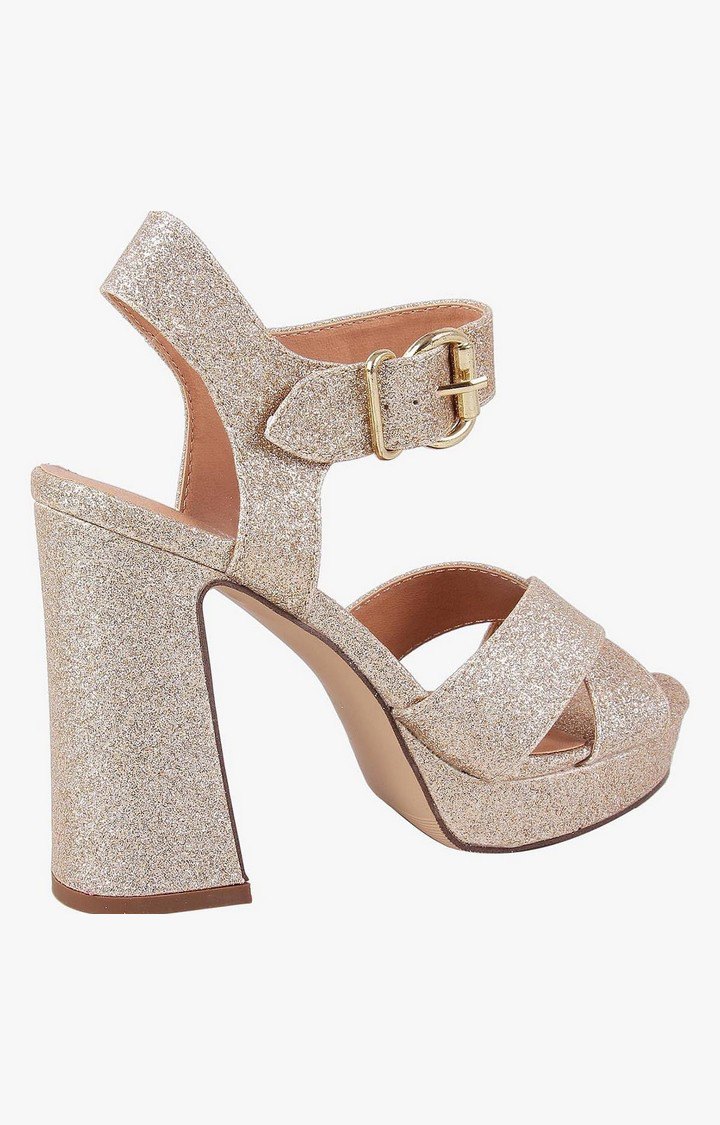 Cherre Gold Heel Sandals