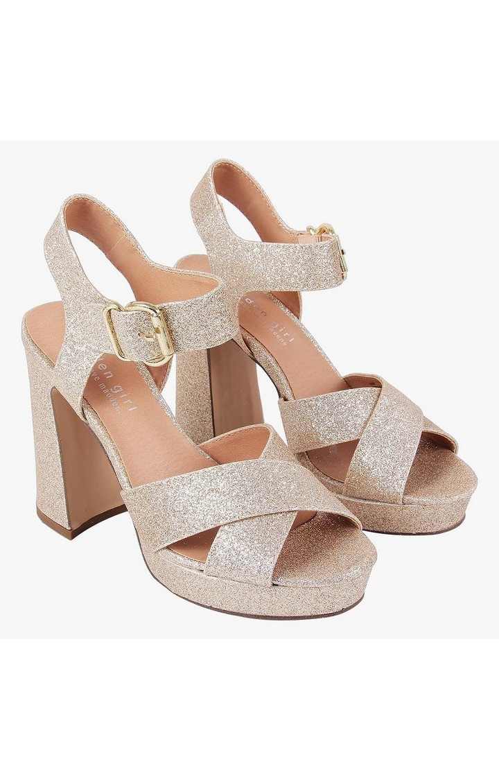 Cherre Gold Heel Sandals