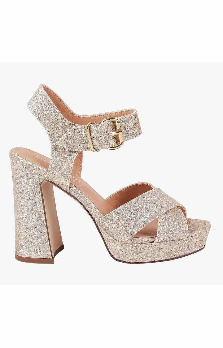 Cherre Gold Heel Sandals