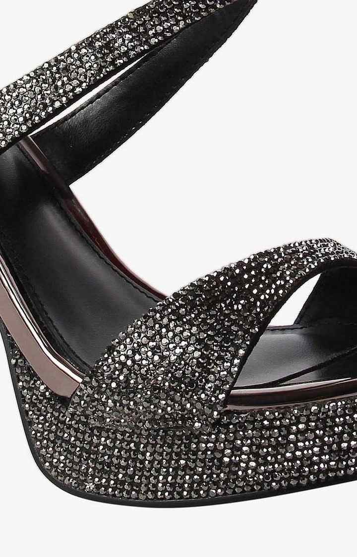 Shoshana Black Heel Sandals
