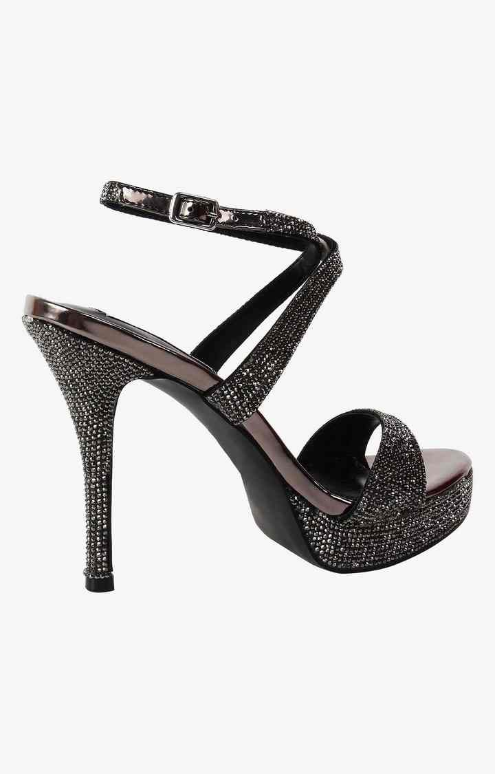 Shoshana Black Heel Sandals