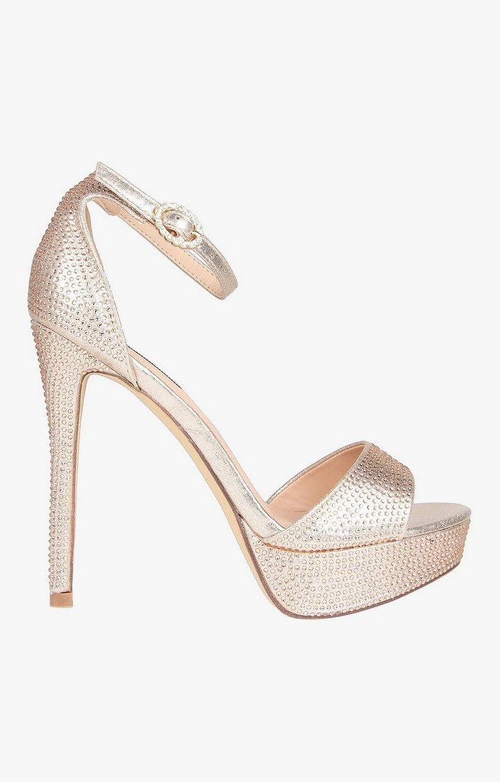 Malva Gold Heel Sandals