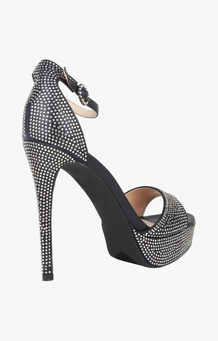 Malva Black Heel Sandals